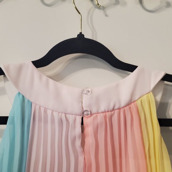 Rare Editions, Girls Pleated  Multi Color Dress Size 16 - Picture 5 of 7